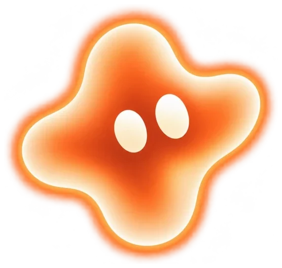 ADDVO, a soft orange star-shaped buddy, waving hello