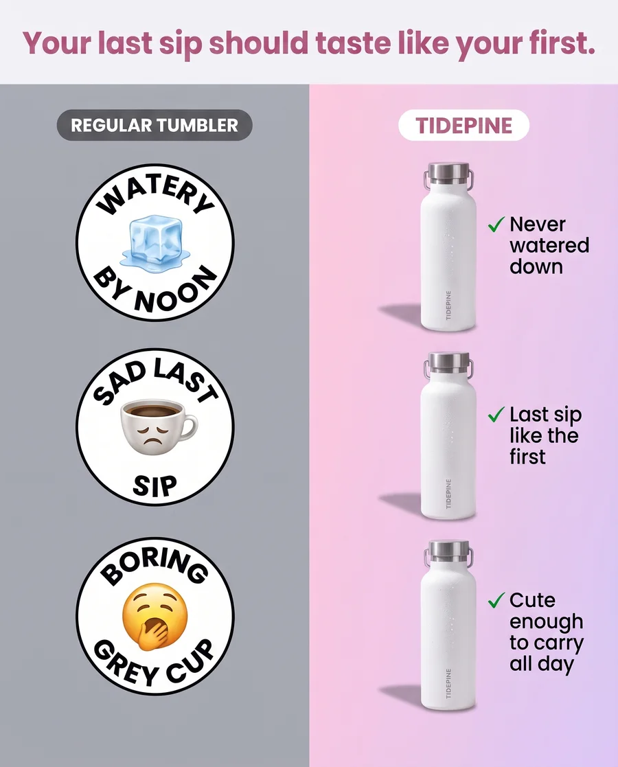 Example us-vs-them variation: Your last sip should taste like your first.